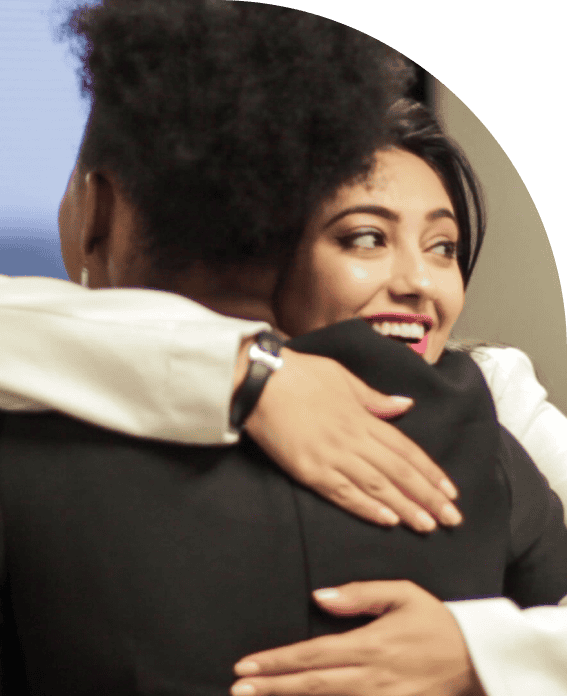 Shama connecting with an audience member